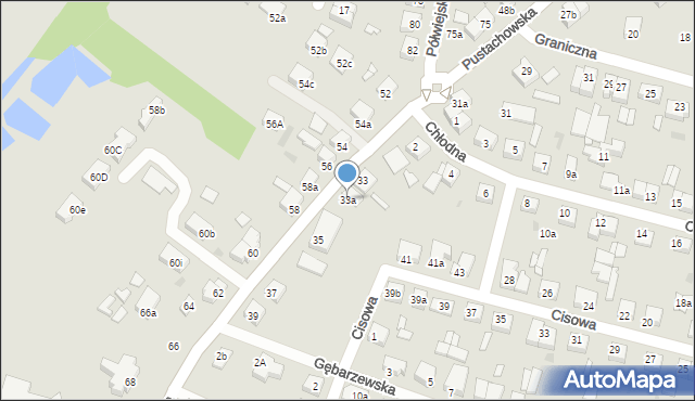 Gniezno, Pustachowska, 33a, mapa Gniezna