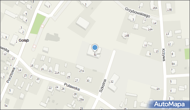 Gołąb, Puławska, 31, mapa Gołąb
