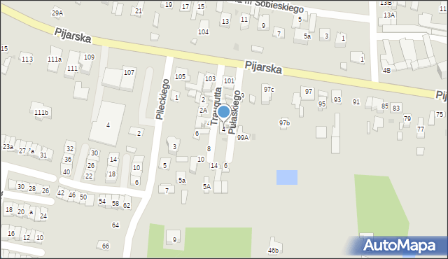 Góra Kalwaria, Pułaskiego Kazimierza, gen., 4, mapa Góra Kalwaria