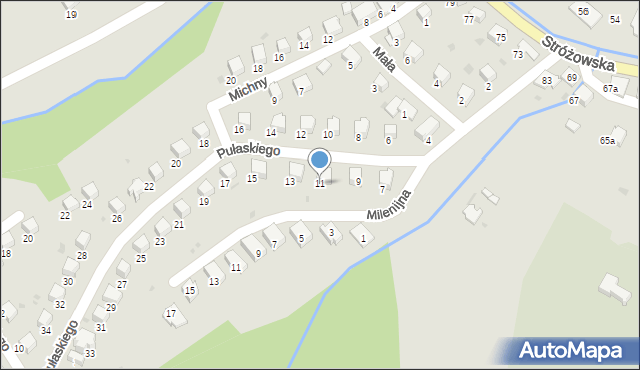 Gorlice, Pułaskiego Kazimierza, gen., 11, mapa Gorlic