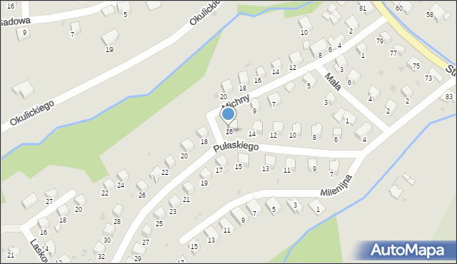 Gorlice, Pułaskiego Kazimierza, gen., 16, mapa Gorlic