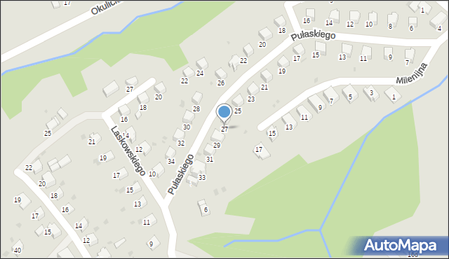 Gorlice, Pułaskiego Kazimierza, gen., 27, mapa Gorlic