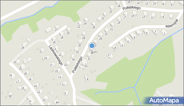 Gorlice, Pułaskiego Kazimierza, gen., 29, mapa Gorlic