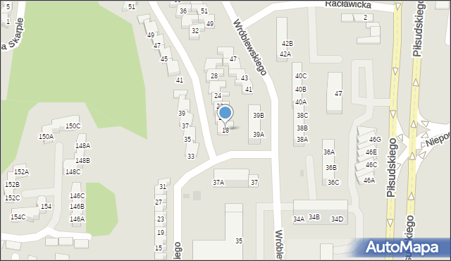 Gorzów Wielkopolski, Pułaskiego Kazimierza, gen., 18, mapa Gorzów Wielkopolski