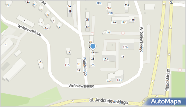 Gorzów Wielkopolski, Pułaskiego Kazimierza, gen., 2C, mapa Gorzów Wielkopolski