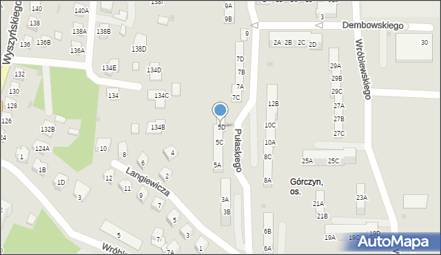 Gorzów Wielkopolski, Pułaskiego Kazimierza, gen., 5D, mapa Gorzów Wielkopolski