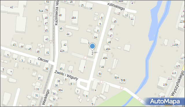 Gorzów Wielkopolski, Puszkina Aleksandra, 2, mapa Gorzów Wielkopolski