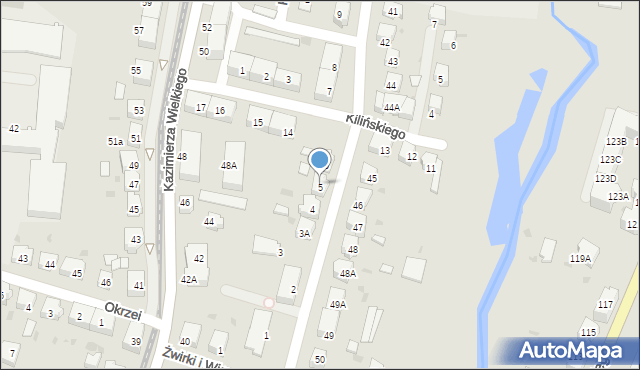 Gorzów Wielkopolski, Puszkina Aleksandra, 5, mapa Gorzów Wielkopolski