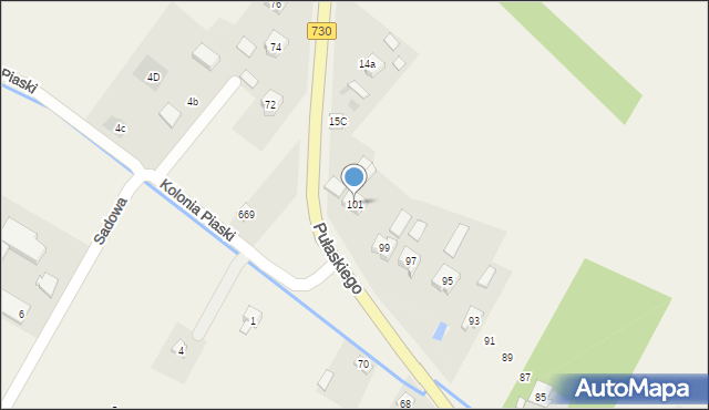 Grabów nad Pilicą, Pułaskiego Kazimierza, gen., 101, mapa Grabów nad Pilicą