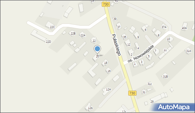 Grabów nad Pilicą, Pułaskiego Kazimierza, gen., 20, mapa Grabów nad Pilicą