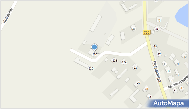 Grabów nad Pilicą, Pułaskiego Kazimierza, gen., 22C, mapa Grabów nad Pilicą