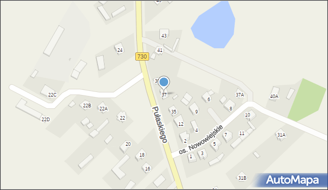 Grabów nad Pilicą, Pułaskiego Kazimierza, gen., 37, mapa Grabów nad Pilicą