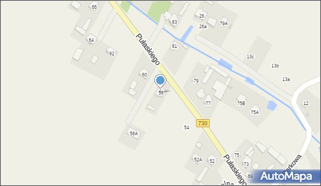 Grabów nad Pilicą, Pułaskiego Kazimierza, gen., 56, mapa Grabów nad Pilicą