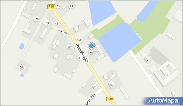 Grabów nad Pilicą, Pułaskiego Kazimierza, gen., 59, mapa Grabów nad Pilicą