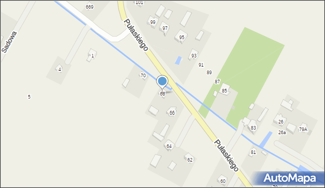 Grabów nad Pilicą, Pułaskiego Kazimierza, gen., 68, mapa Grabów nad Pilicą