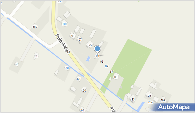 Grabów nad Pilicą, Pułaskiego Kazimierza, gen., 93, mapa Grabów nad Pilicą