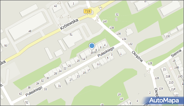 Grodzisk Mazowiecki, Pułaskiego Kazimierza, gen., 10, mapa Grodzisk Mazowiecki