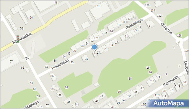 Grodzisk Mazowiecki, Pułaskiego Kazimierza, gen., 29, mapa Grodzisk Mazowiecki