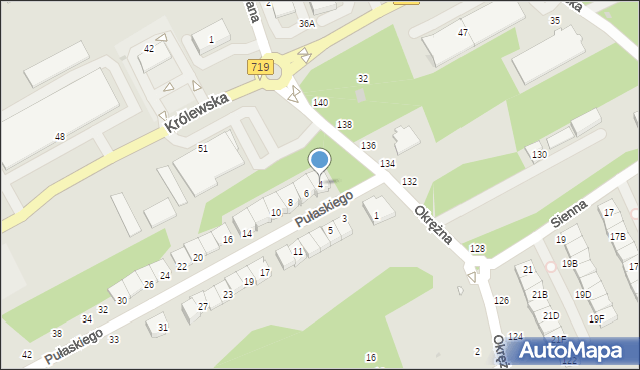 Grodzisk Mazowiecki, Pułaskiego Kazimierza, gen., 4, mapa Grodzisk Mazowiecki