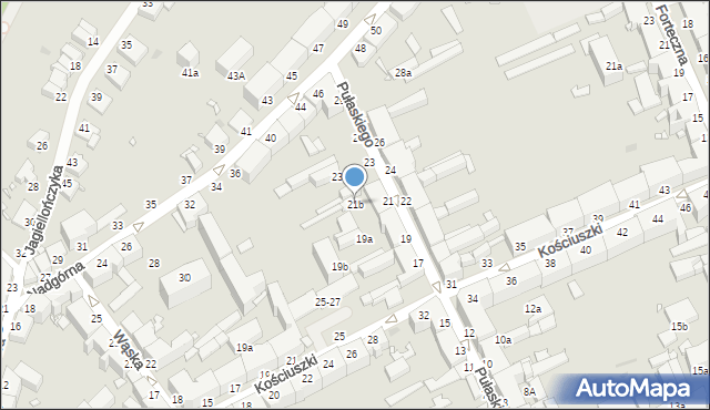 Grudziądz, Pułaskiego, 21b, mapa Grudziądza