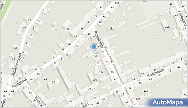 Grudziądz, Pułaskiego, 25a, mapa Grudziądza