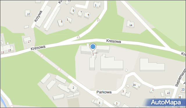 Gubin, Pułaskiego Kazimierza, gen., 1, mapa Gubin