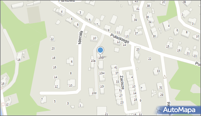 Gubin, Pułaskiego Kazimierza, gen., 10G, mapa Gubin