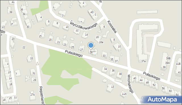 Gubin, Pułaskiego Kazimierza, gen., 29, mapa Gubin