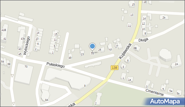 Gubin, Pułaskiego Kazimierza, gen., 53, mapa Gubin