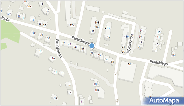 Gubin, Pułaskiego Kazimierza, gen., 56, mapa Gubin