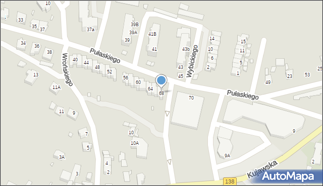 Gubin, Pułaskiego Kazimierza, gen., 68, mapa Gubin