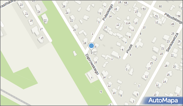 Halinów, Pułaskiego, 2, mapa Halinów