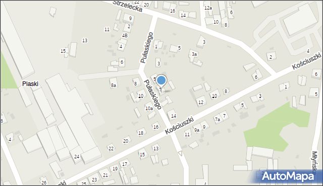 Janowiec Wielkopolski, Pułaskiego Kazimierza, gen., 7a, mapa Janowiec Wielkopolski