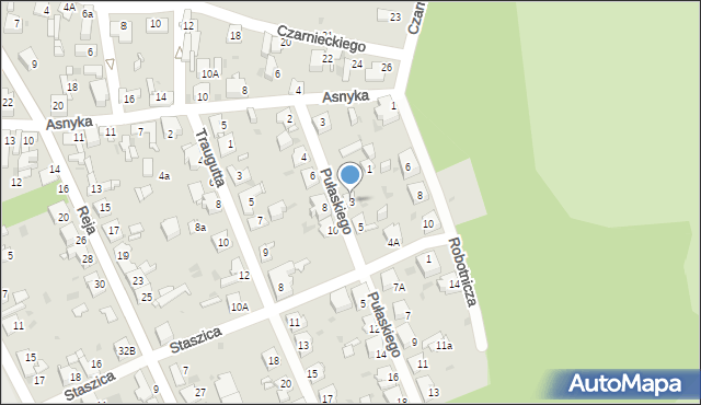 Jaworzno, Pułaskiego Kazimierza, gen., 3, mapa Jaworzno