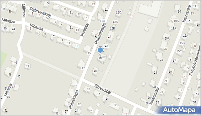 Jelenia Góra, Pułaskiego Kazimierza, gen., 16, mapa Jelenia Góra