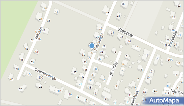 Jelenia Góra, Pułaskiego Kazimierza, gen., 27, mapa Jelenia Góra