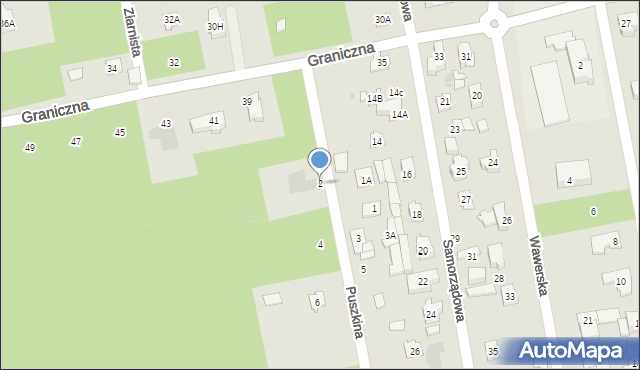 Józefów, Puszkina Aleksandra, 2, mapa Józefów