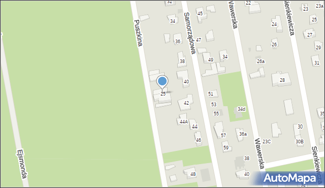 Józefów, Puszkina Aleksandra, 25, mapa Józefów