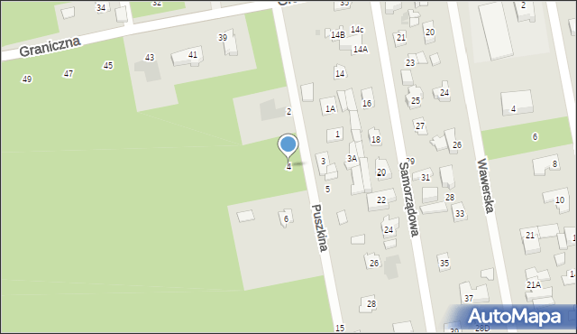 Józefów, Puszkina Aleksandra, 4, mapa Józefów