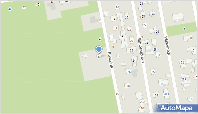 Józefów, Puszkina Aleksandra, 6, mapa Józefów