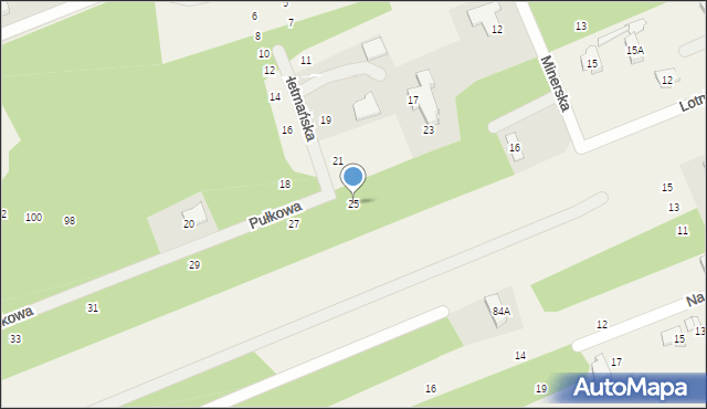 Kady, Pułkowa, 25, mapa Kady