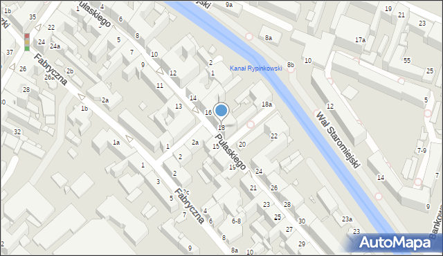 Kalisz, Pułaskiego Kazimierza, gen., 18, mapa Kalisza