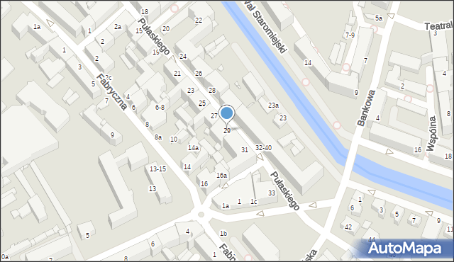 Kalisz, Pułaskiego Kazimierza, gen., 29, mapa Kalisza