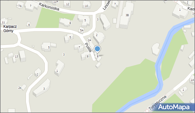 Karpacz, Pusta, 4, mapa Karpacz