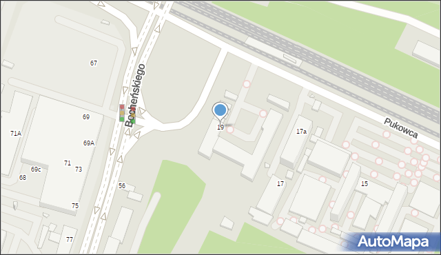 Katowice, Pukowca Józefa, hm., 19, mapa Katowic