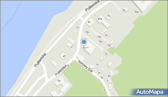 Kazimierz Dolny, Puławska, 72, mapa Kazimierz Dolny