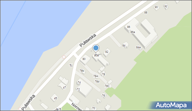 Kazimierz Dolny, Puławska, 80a, mapa Kazimierz Dolny