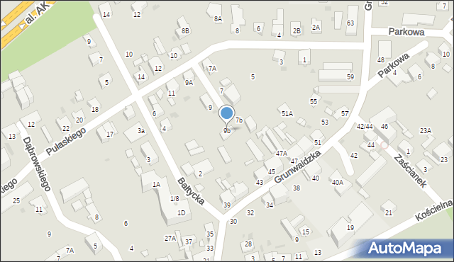 Kędzierzyn-Koźle, Pułaskiego Kazimierza, gen., 9b, mapa Kędzierzyna-Koźle