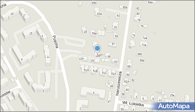 Kielce, Puscha Jerzego Bogumiła, 12D, mapa Kielc