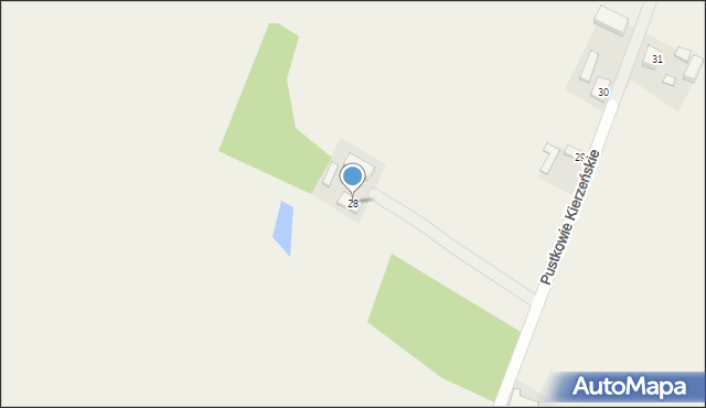 Kierzno, Pustkowie Kierzeńskie, 28, mapa Kierzno
